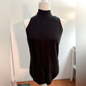 White House Black Market embellished mock turtle neck medium